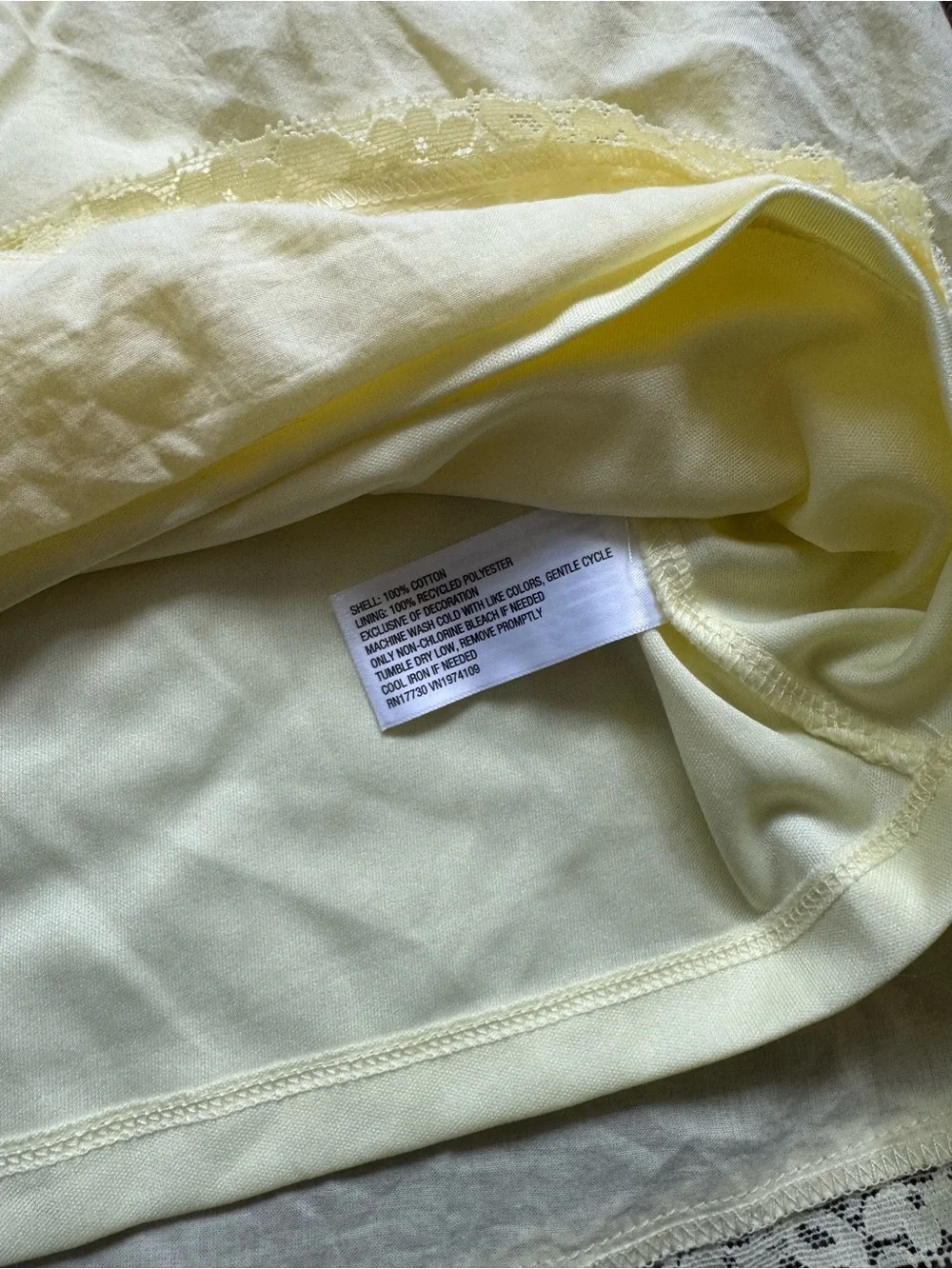 Lace-Trim Yellow Slumber Chemise - Women's Intimates